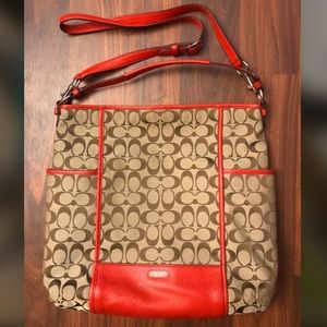 COACH Signature Jacquard Park Hobo Bag